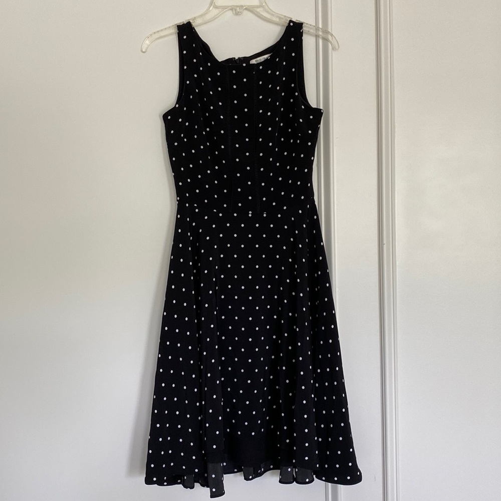 Black and white polka dot dress